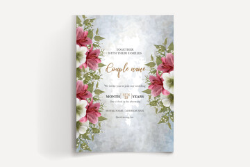 wedding floral invitation card templates