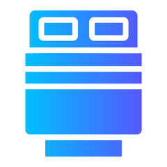 double bed gradient icon
