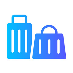 travel luggage gradient icon