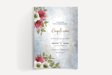 wedding floral invitation card templates