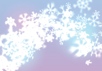 Christmas snowflakes background with falling and swirling snow