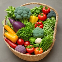 Fototapeta na wymiar fresh vegetables in basket