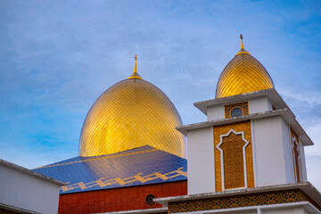 Dome of the mosque against blue sky, Padang, Sumatra Barat, Indonesia