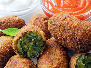 Croquettes with spinach