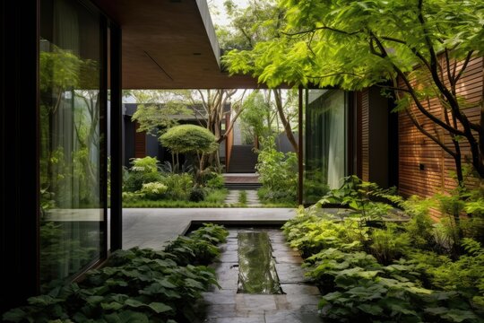 A residence featuring a verdant yard