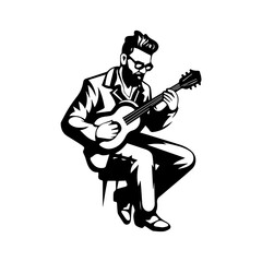 musician silhouette illustration