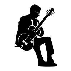 musician silhouette illustration