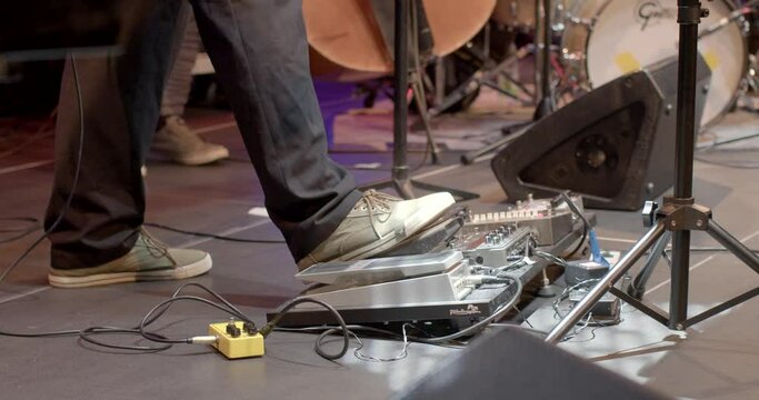 Effects On Off musicians use effects pedals add various sound effects their tone, such distortion chorus, phaser, delay, etc. musician foot can press pedal turn off specific effect during performance