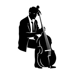 musician silhouette illustration