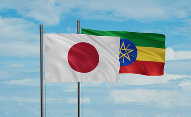 Ethiopia and Japan flag