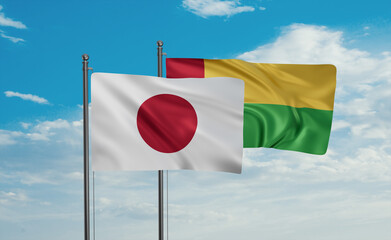 Guinea-Bissau and Japan flag