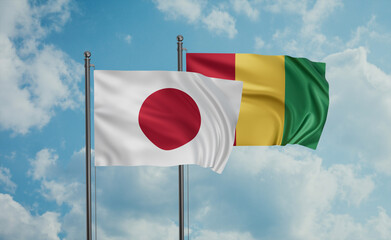 Guinea and Japan flag