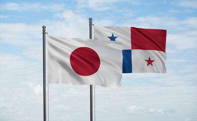 Panama and Japan flag