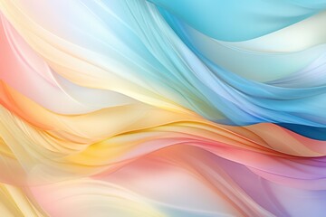 Fototapeta premium Abstract soft colorful swirl wave background. Flow liquid lines design element. Light pastel colors. Abstract silk background