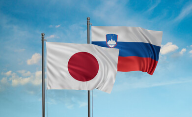 Slovenia and Japan flag