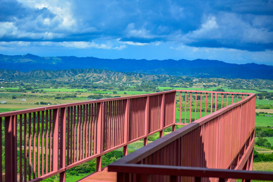 wooden bridge in the mountains