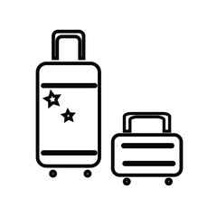 suitcase luggage icon symbol outline