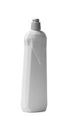 Plastic bottle for household chemicals, detergents on a white background.