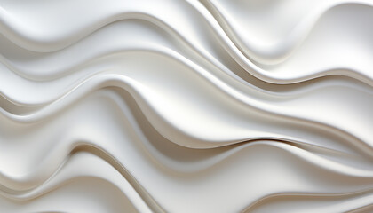 Fototapeta premium White 3d render waves.Background with flowing cloth. soft. Product presentation. luxury mockup 3d render advertisement copy space mockup.