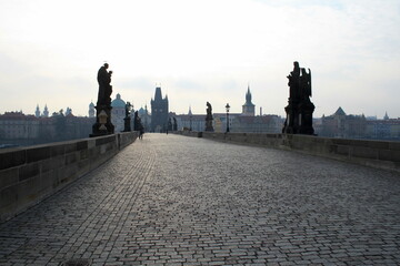 Obraz premium Prague, Czech Republic - 04.02.2013. Charles Bridge in the early morning