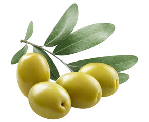 Delicious olives cut out