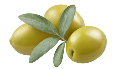 Delicious olives cut out