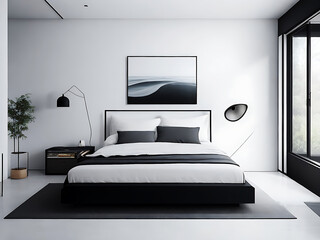 Luxury Modern bedroom, interior, room, sofa, furniture, living, home, design, house, couch, wall, chair, table, floor, apartment, 