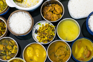 Open Lunch box in a table