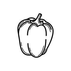 Bell peppers icon design isolated on white background