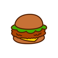 Hamburger icon design flat style isolated on white background