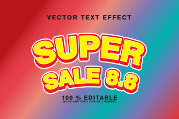 Super sale text effect 3d