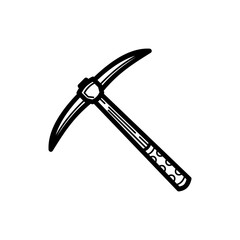 Pickaxe icon design isolated on white background
