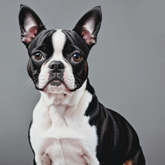 Boston terrier portrait 