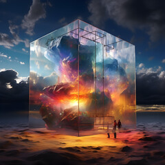 clouds inside a glass box a very beautiful wallpaper and background picture