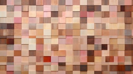 Wood background made with various woods, squares. Abstract background