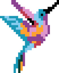 Fototapeta premium bird cartoon icon in pixel style