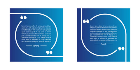 quote frame template vector design