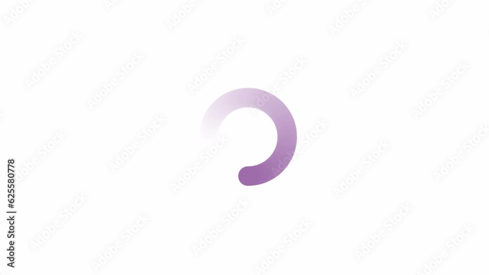 Poster purple spinner 2d loading animation. internet buffering animated cartoon 4k video circle loader moti