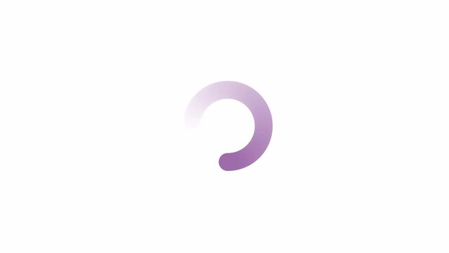 Purple spinner 2D loading animation. Internet buffering animated cartoon 4K video circle loader motion graphic. Preloading rotation. Process status. Complete. Round download, upload progress gif