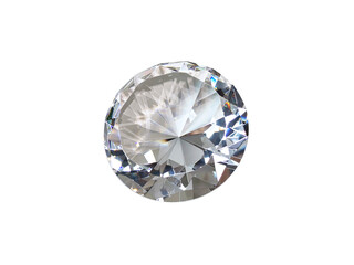 Dazzling diamond, transparent background