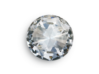 Dazzling diamond, transparent background