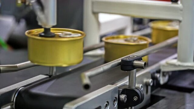 Automated conveyor belt.Modern technology and automation. 