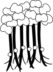 Broccolihand drawn design elements for decoration.