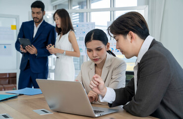 asian business people working at office