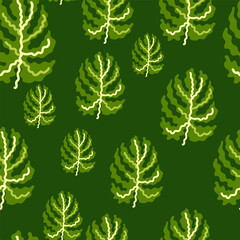 Fototapeta na wymiar Abstract tropical monstera leaves seamless pattern. Jungle palm leaf decorative backdrop.