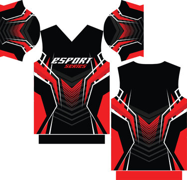 Ready to print short sleeve gaming jersey design