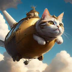 猫行船　ねこうせん　猫の飛行船