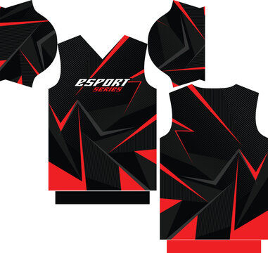 Ready to print short sleeve gaming jersey design