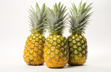 Fototapeta premium pineapple on white background