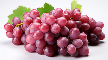 Fototapeta premium Organic fresh grape fruits on white background